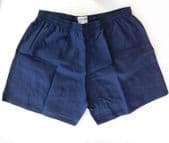 Halbro boys rugby shorts navy blue cotton drill waist 26 inches NEW football kit
